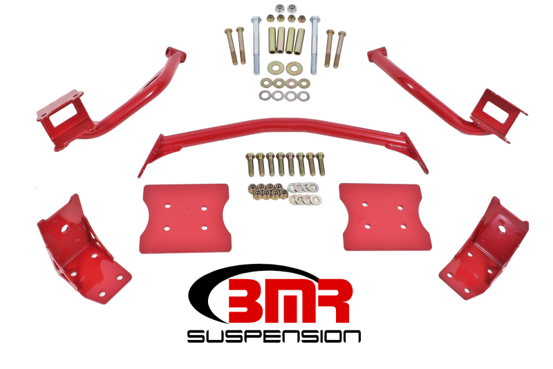 Ford Mustang Torque Box Reinforcement Kit - BMR Suspension - TBR005R And TBR003R - Red - `79-`04